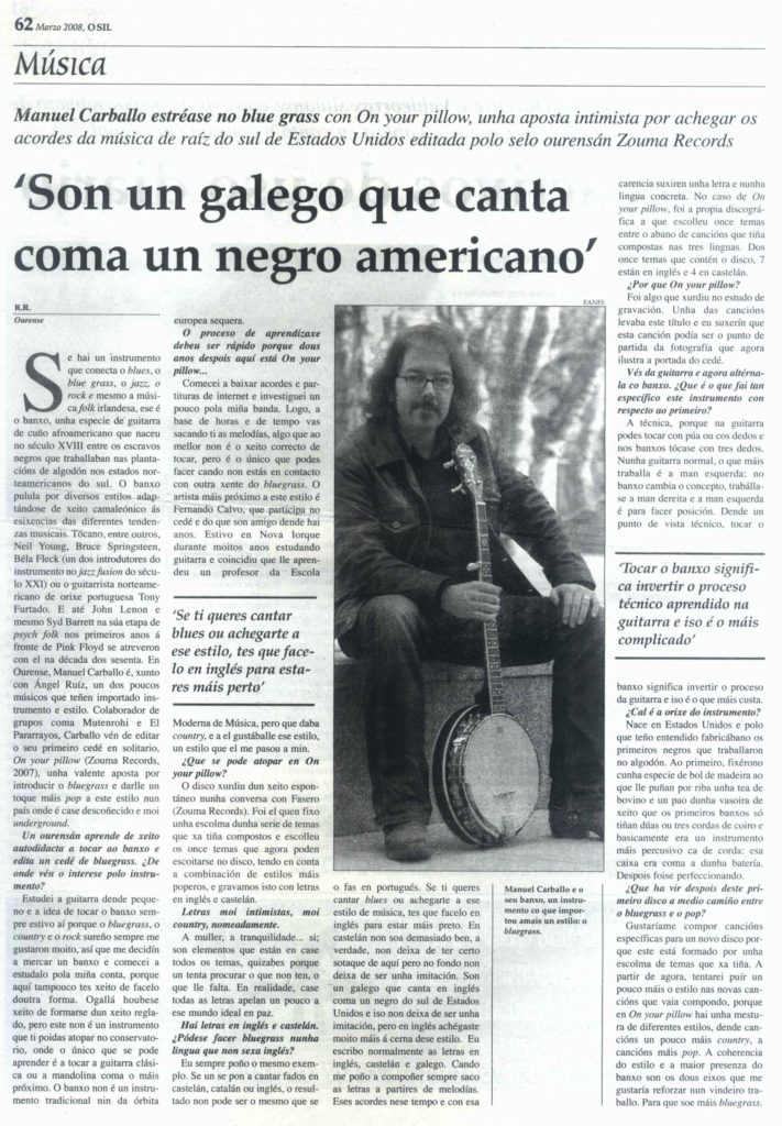 O Sil "Son un galego que canta como un negro americano"