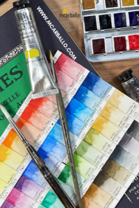 Watercolor and paintbrushes |Health benefits of drawing